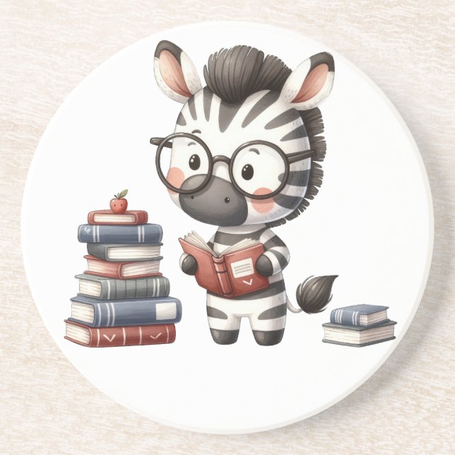 Zebra-Lesebücher. Getränkeuntersetzer (Vorne)