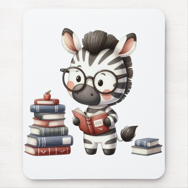 Zebra-Lesebücher. Mousepad (Vorne)