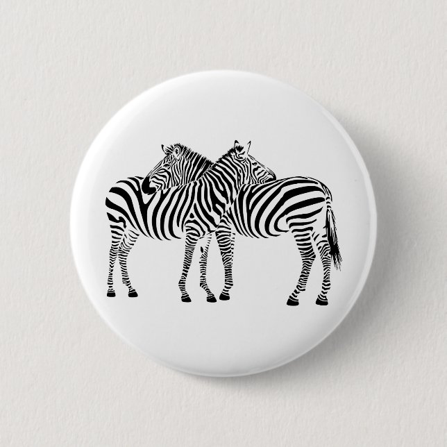 Zebra-Liebe Button (Vorderseite)