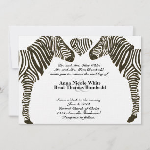 Zebra Liebe Hochzeit Einladung