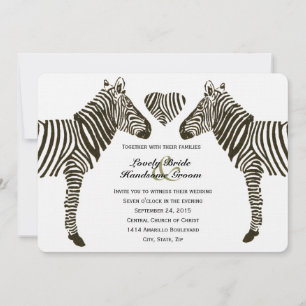 Zebra Liebe Hochzeitseinladung Einladung