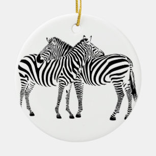 Zebra-Liebe Keramikornament