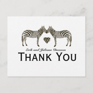 Zebra Liebe Personalisiert Vielen Dank Hinweis Einladung