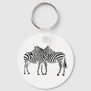 Zebra-Liebe Schlüsselanhänger