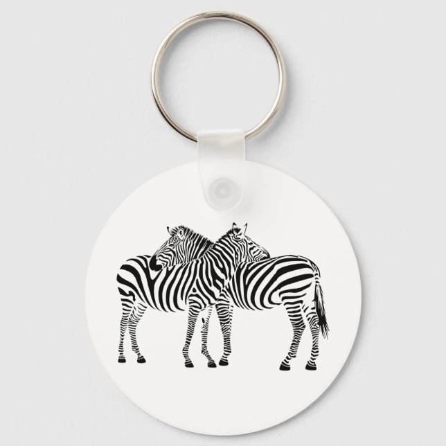 Zebra-Liebe Schlüsselanhänger (Vorderseite)