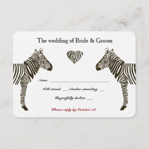 Zebra Liebe UAWG RSVP Karte