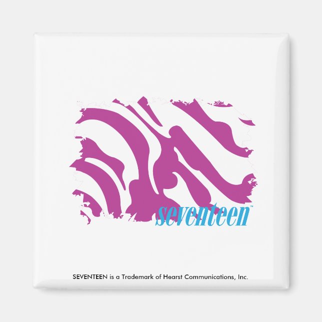 Zebra Lila 3 Magnet (Vorne)