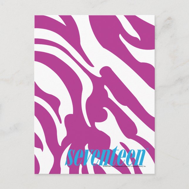 Zebra Lila Postkarte (Vorderseite)
