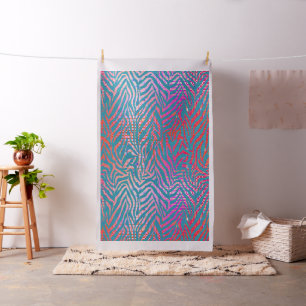 Zebra Lila Splash Stoff