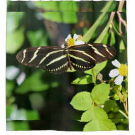 Zebra Longwing Butterfly Duschvorhang