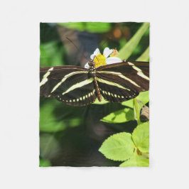 Zebra Longwing Butterfly Fleecedecke