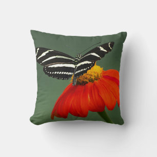 Zebra Longwing Butterfly Kissen