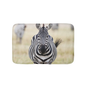 Zebra looking at you badematte