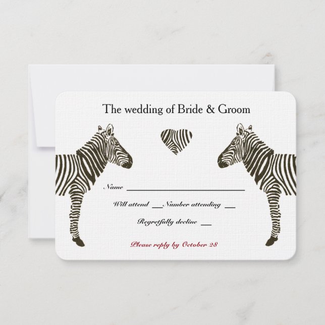 Zebra Love RSVP (Devant)