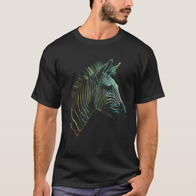 Zebra Lover Artwork Animal Motif Zebra 5 T-Shirt (Vorderseite)