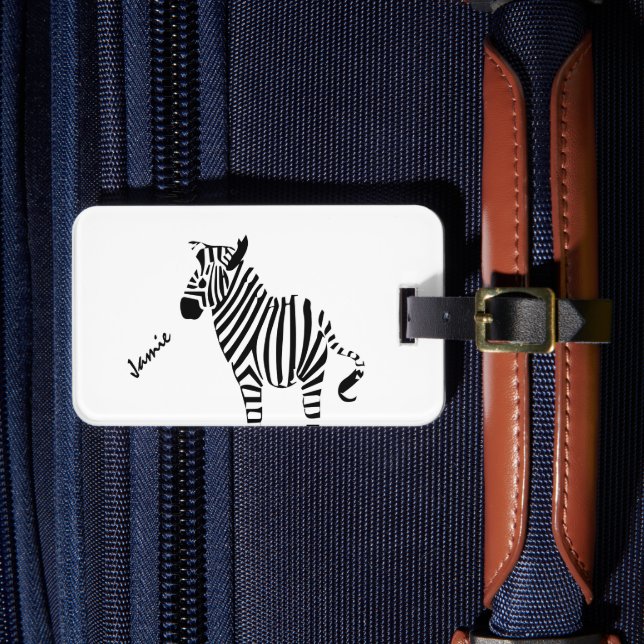 Zebra Lovers Geschenke Gepäckanhänger (Vorderseite Insitu 4)