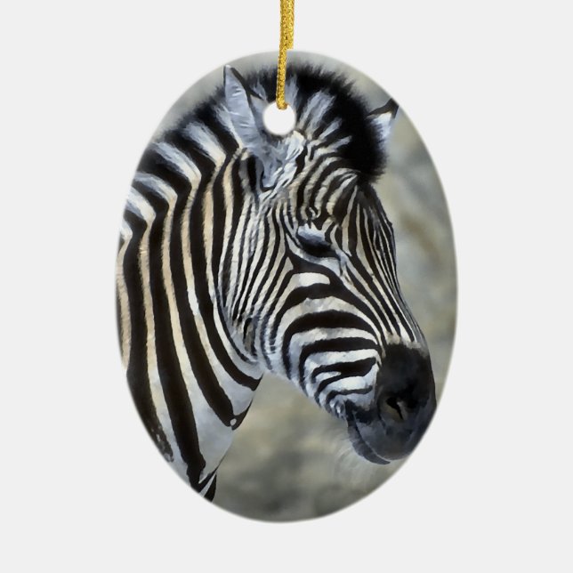 Zebra Lovers Kunst, Dichtung und Musik Keramik Ornament (Vorne)