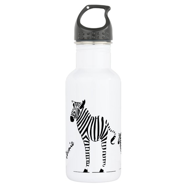 Zebra Lovers Trinkflasche (Vorderseite)