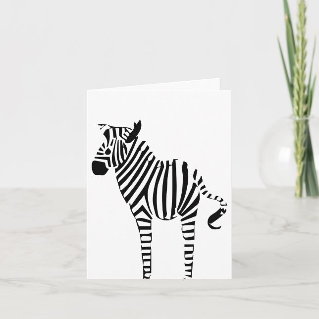 Zebra Lovers Vielen Dank oder Mitteilungskarten (Vorderseite)