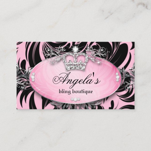 Zebra Loyalty Card Schmuck Crown Pink Treuekarte (Vorderseite)