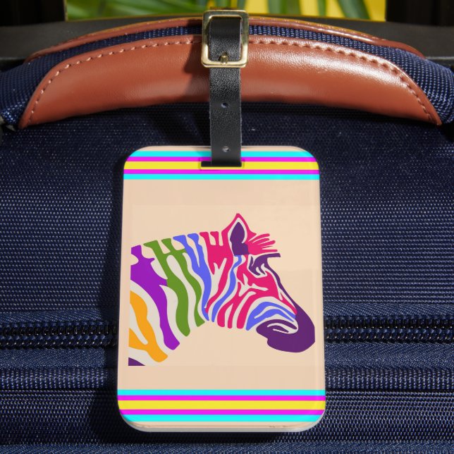 Zebra Luggage Tag Gepäckanhänger (Vorderseite Insitu 2)