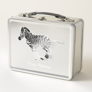 Zebra Lunch Box - Personalisiert Safari Geschenk