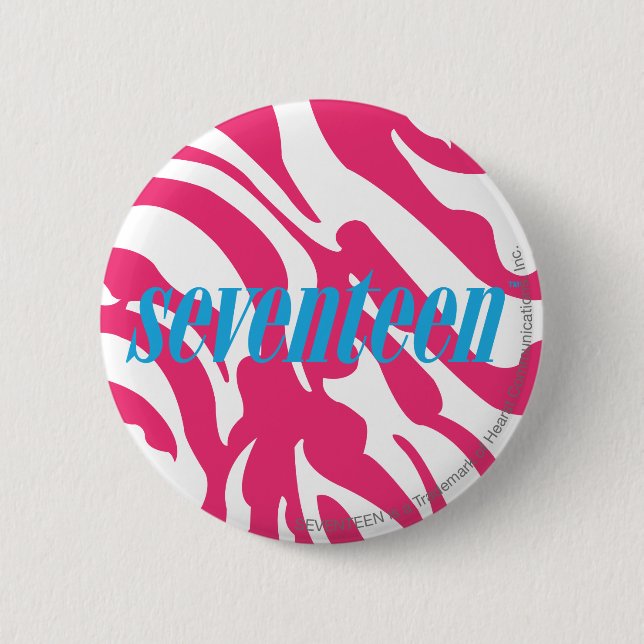 Zebra-Magenta Button (Vorderseite)