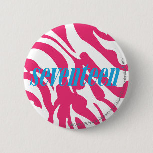 Zebra-Magenta Button