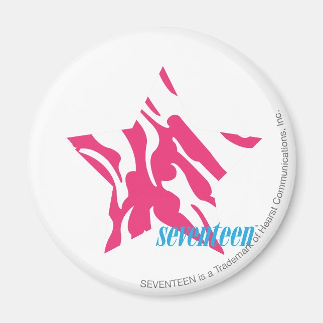 Zebra Magenta Magnet (Vorne)