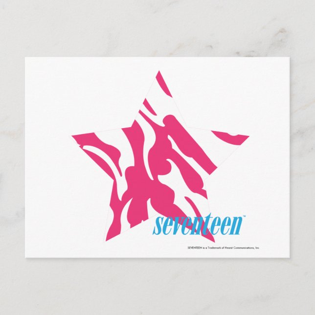 Zebra Magenta Postkarte (Vorderseite)