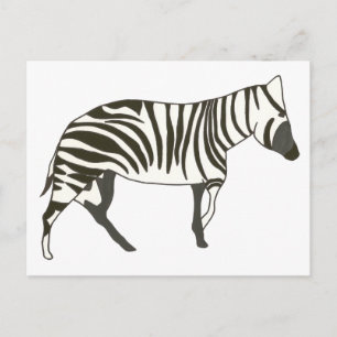 Zebra Malerei Kunst und Kultur Postkarte von Chery