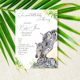 Zebra Mama und Baby African Safari Baby Dusche Einladung