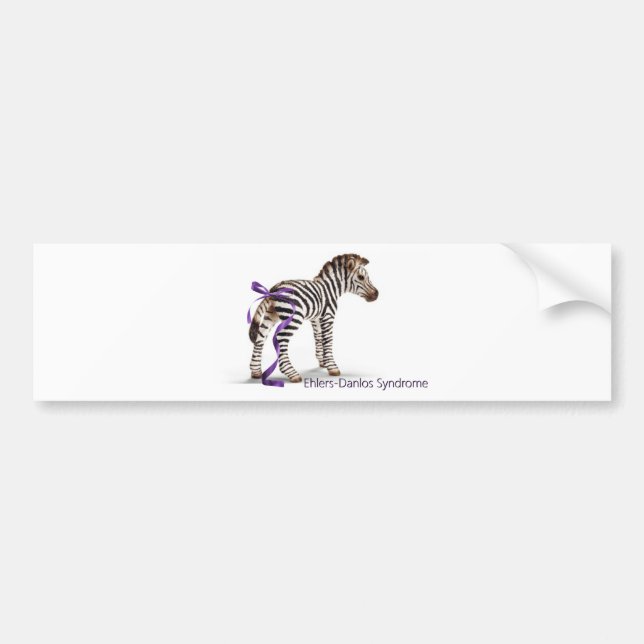 Zebra mit Band large.png Autoaufkleber (Vorne)