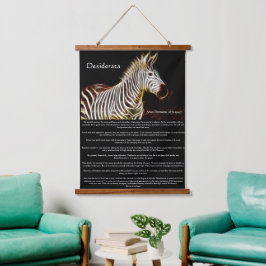 Zebra mit elektrischen Streifen romantisches Gedic Wandteppich Mit Holzrahmen
