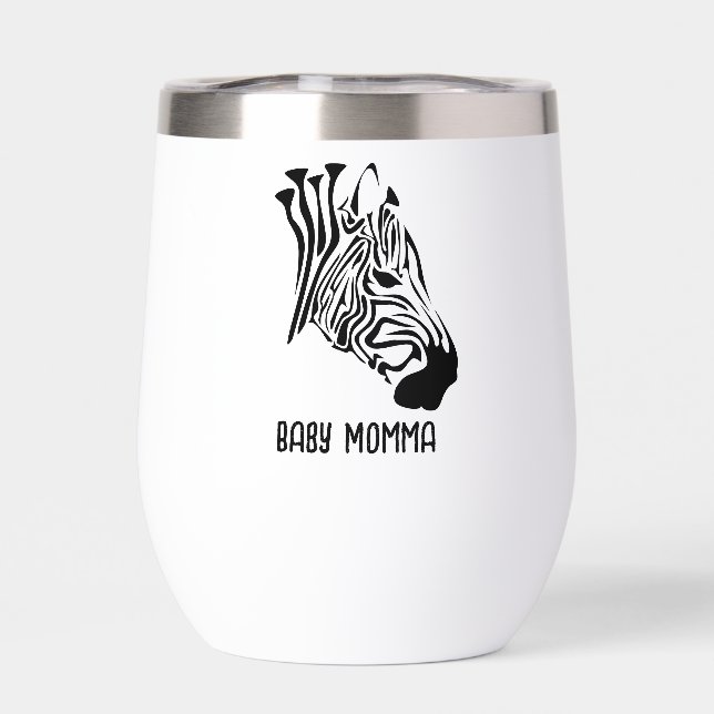 Zebra mit gefleckten schwarzen Streifen (Rückseite)