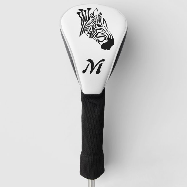 Zebra mit gefleckten schwarzen Streifen Golf Headcover (Vorderseite)