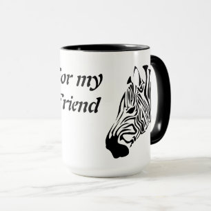 Zebra mit gefleckten schwarzen Streifen Tasse