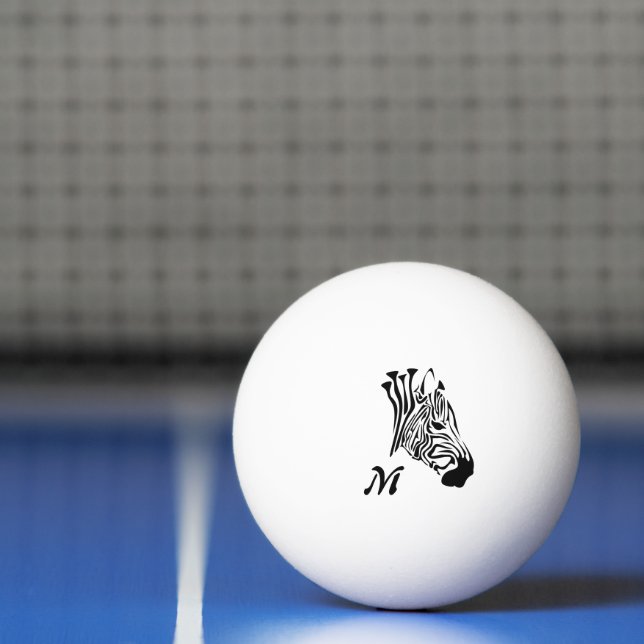 Zebra mit gefleckten schwarzen Streifen Tischtennisball (Netto)