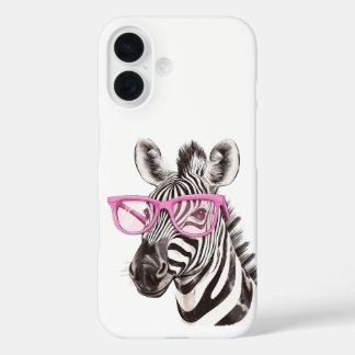 Zebra mit Pink Glasses iPhone / iPad Gehäuse 16 Hülle