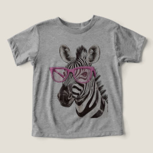 Zebra mit rosa Brille