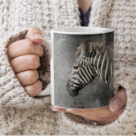 Zebra Modern Watercolor Kunst, Dichtung und Musik Kaffeetasse