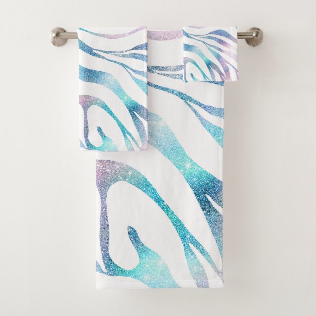 Zebra moderne Imprimer Glam Bleu Violet Parties sc (En situation)