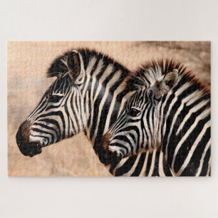 Zebra Mom & Foy, Jigsaw Puzzle