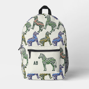 Zebra Monogram Bedruckter Rucksack