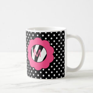 Zebra-Monogramm des glücklichen Chefs TagesPink Kaffeetasse