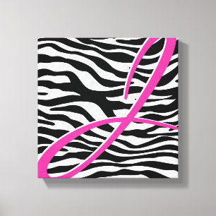 Zebra-Monogramm-Leinwand-Druck Leinwanddruck