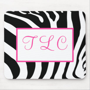 Zebra-Monogramm Mousepad