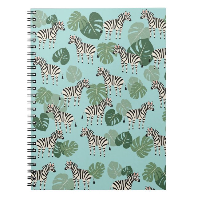 Zebra Monstera Pattern Notizblock (Vorderseite)