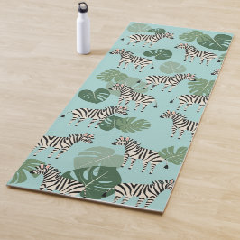Zebra Monstera Pattern Yogamatte