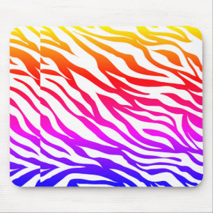 Zebra Multicolore Skin Stripes Pattern-22164 Mousepad